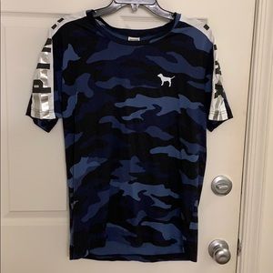 PINK Navy Camo T-shirt